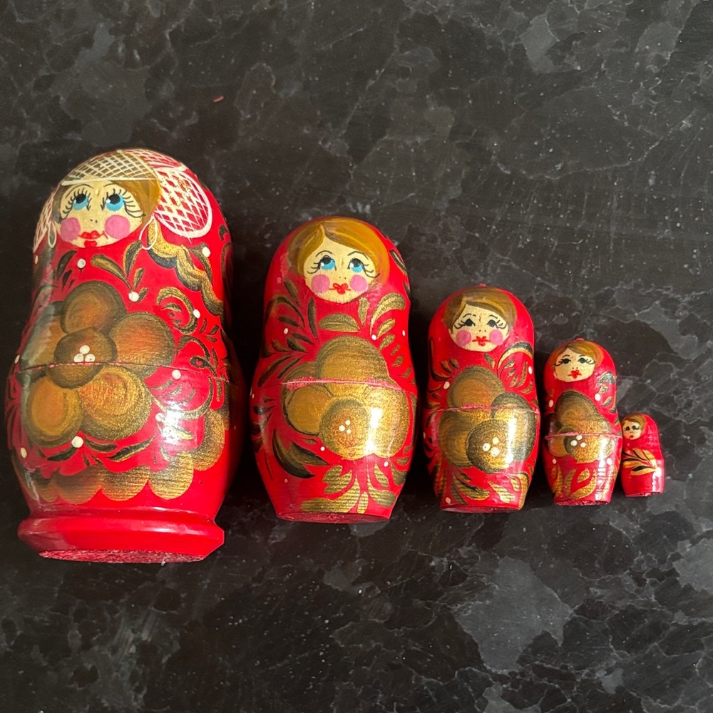 Colorful Russian Nesting Dolls-Matryoshka